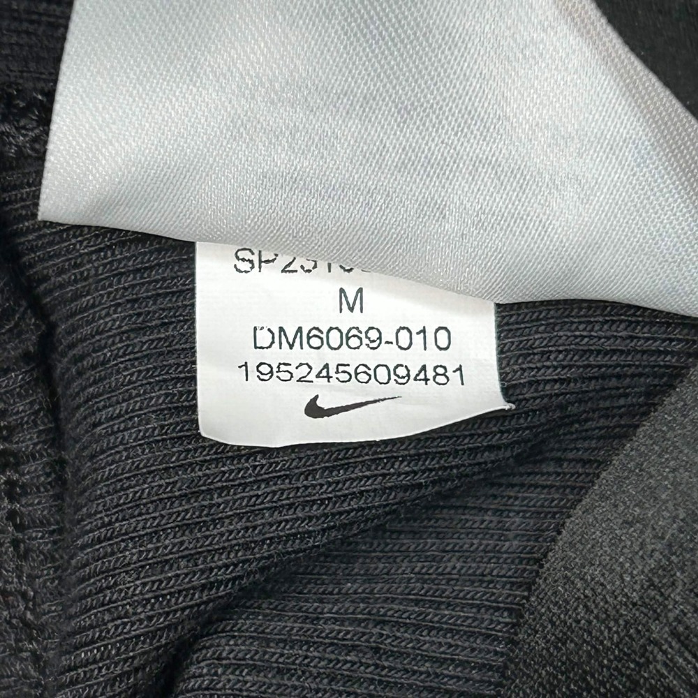 Nike Air Womens M Blk Ribbed Embroidered Logo Crop Tank Top DM6069-010 Koszulka - Picture 2 of 7